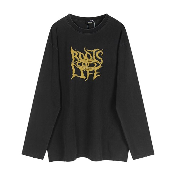 We11done Washed Distressed Loose Long Sleeves - Picture 1 of 9